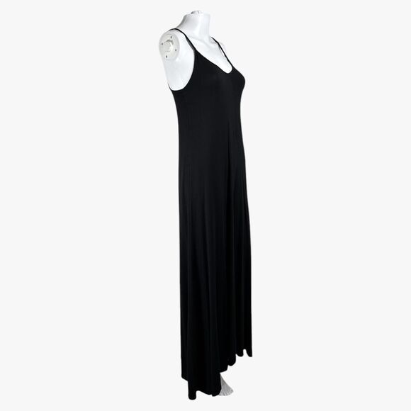 Loveappella Women's Soft Sleeveless Maxi Dress in Black Sz S Rayon Spandex Glam - Picture 2 of 6